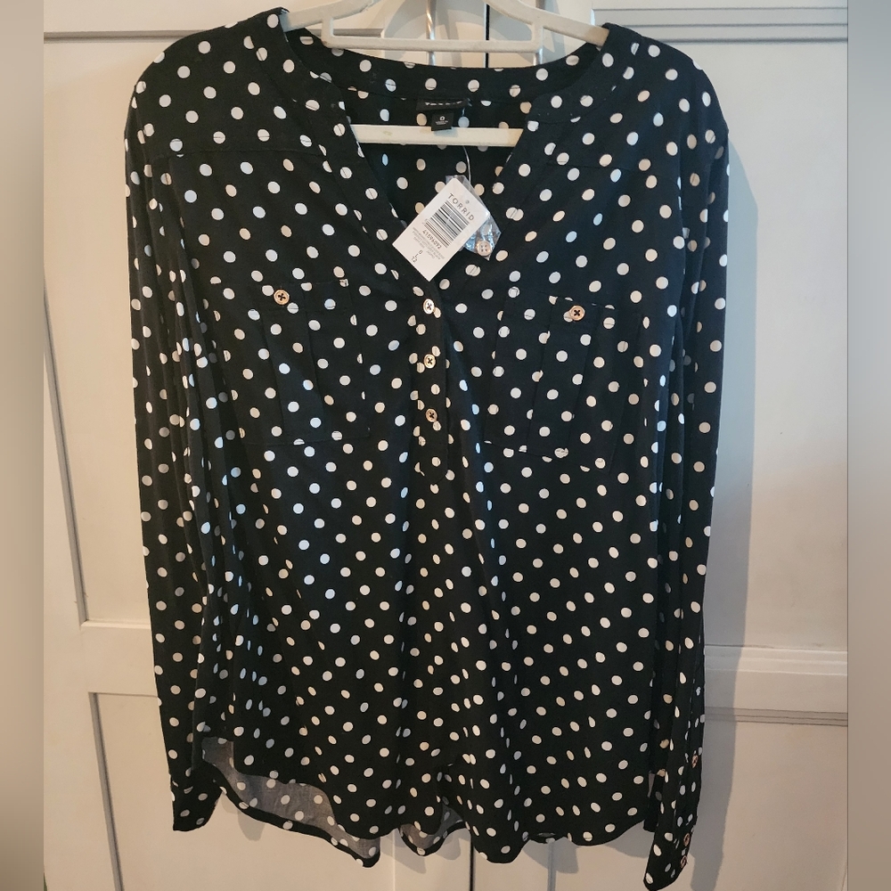 Black Polka Dot Blouse